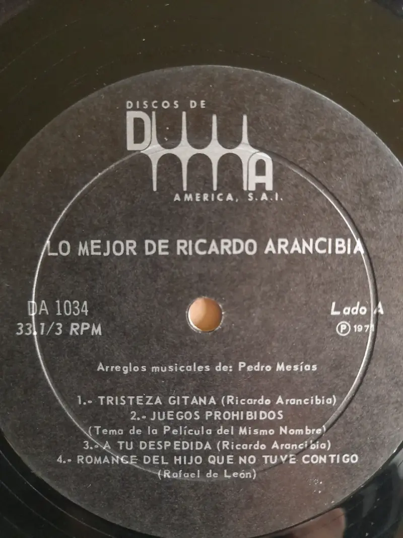 Vinilo Lo Mejor de Ricardo Arancibia - 4