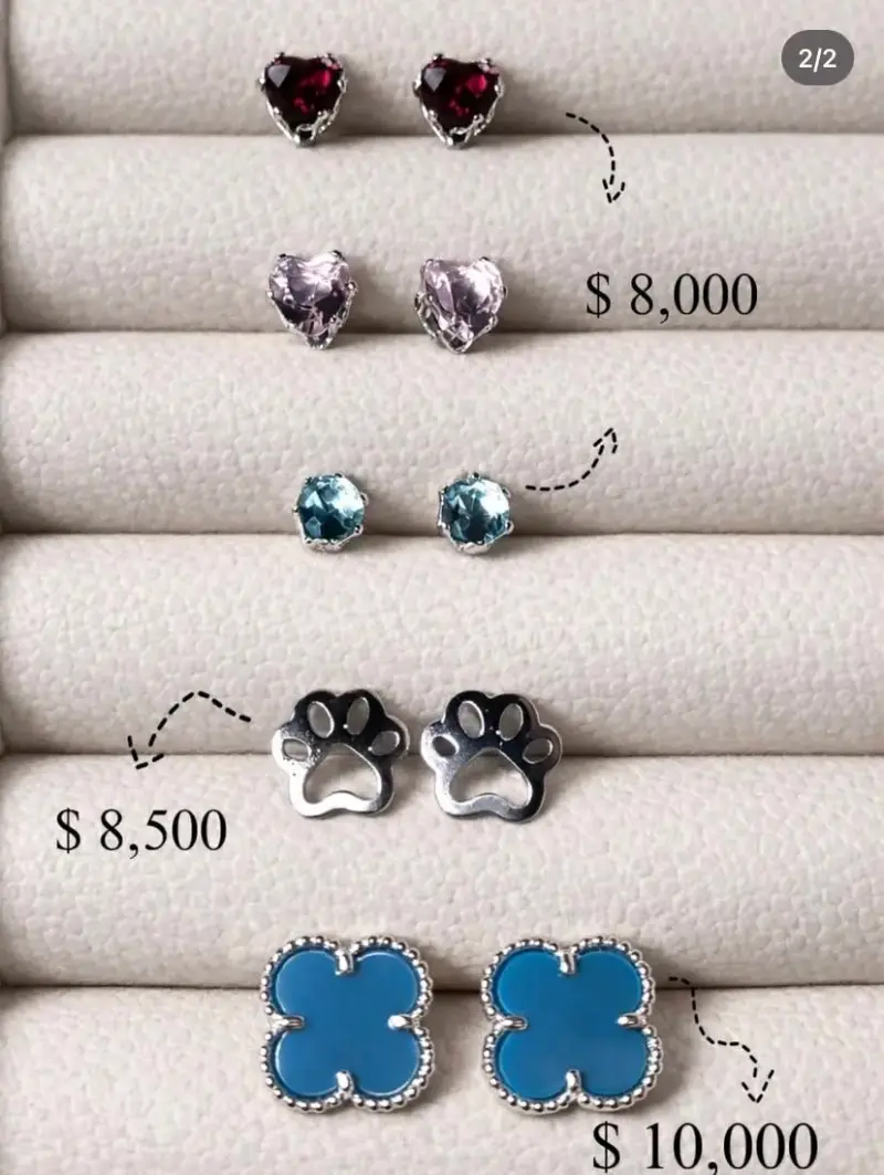 Set de aros brillantes variados
