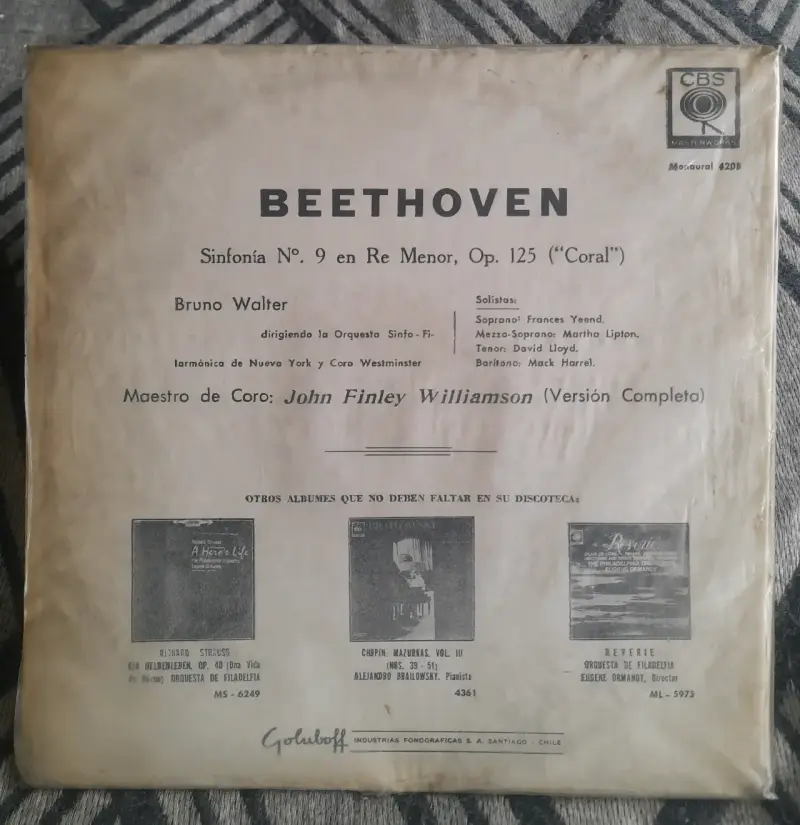 vinilo Beethoven Sinfonía No. 9 - 2