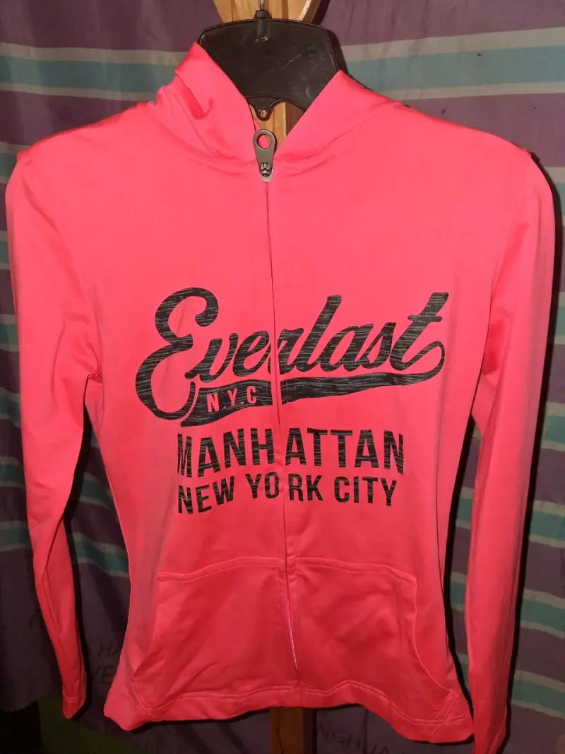 Polerón Everlast rosado con capucha - 1