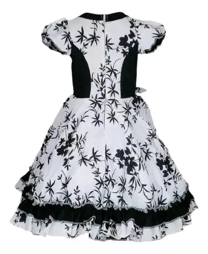 Vestido blanco con estampado floral