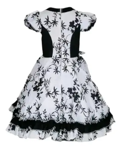 Vestido blanco con estampado floral - miniatura 1