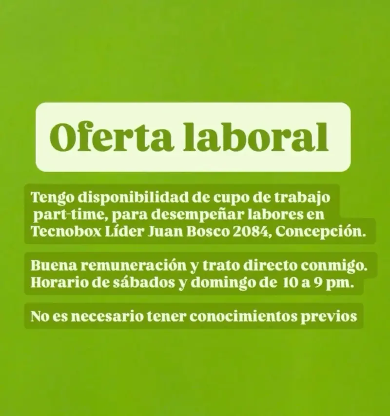 Oportunidad laboral local de tecnología
