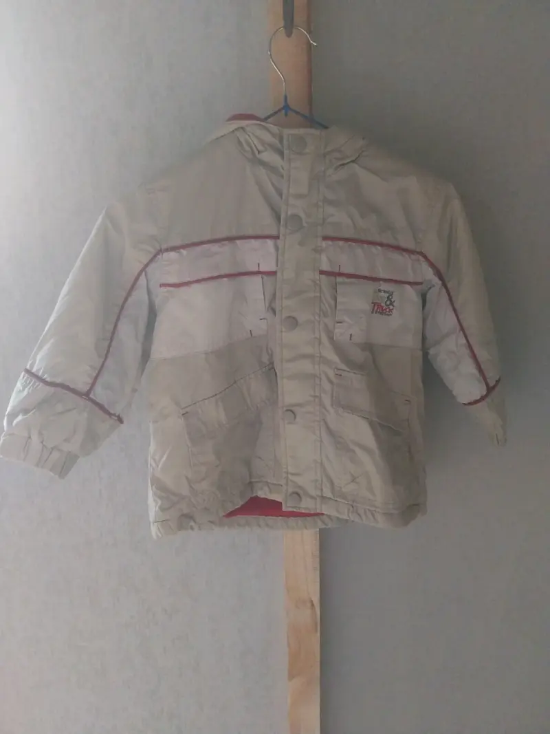 Chaqueta infantil gris y verde - 2