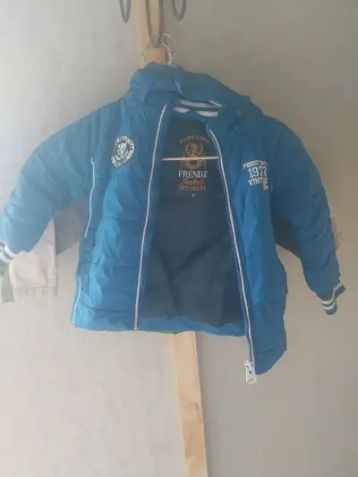 Chaqueta infantil gris y verde - miniatura 4