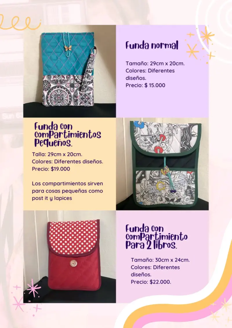 Funda de libros con compartimentos - 1