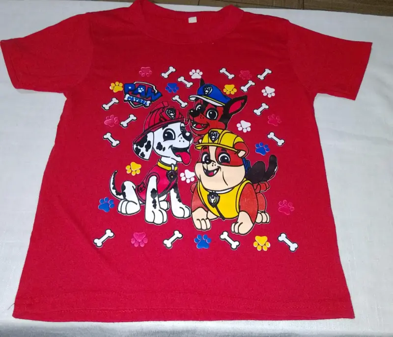 Polera roja Paw Patrol niño