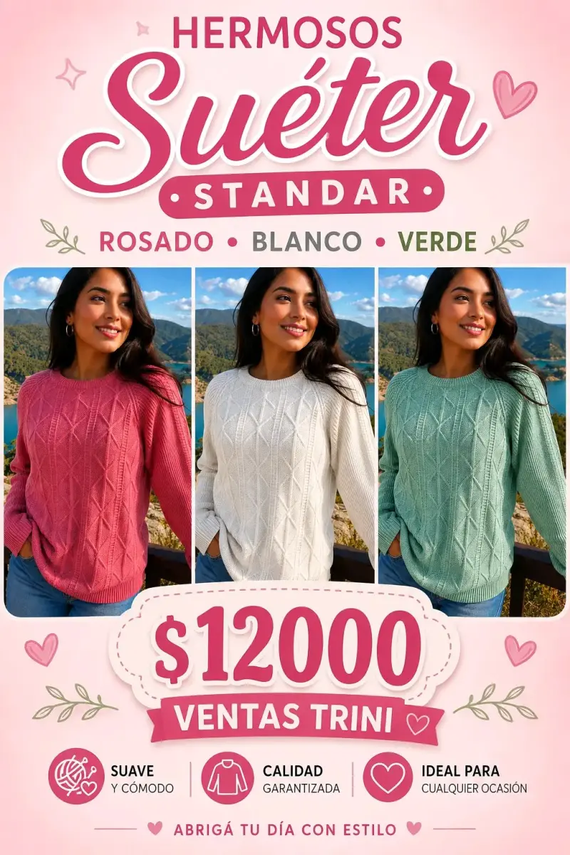 Suéteres de mujer en varios colores