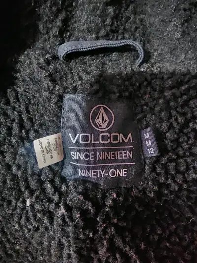 Abrigo Volcom impermeable  azul marino con capucha - miniatura 3