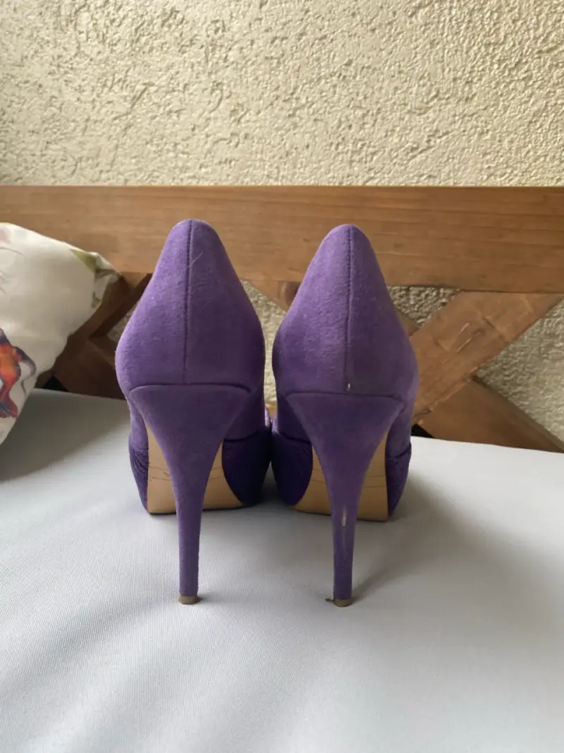 Tacones morados abiertos - 3