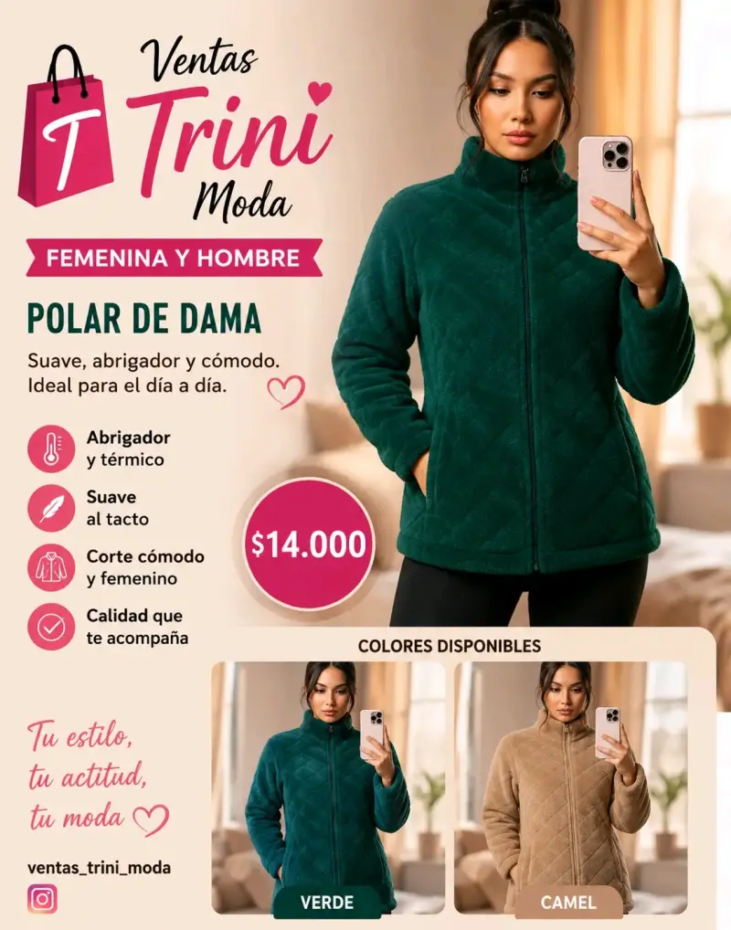 Polar de Dama camel disponible