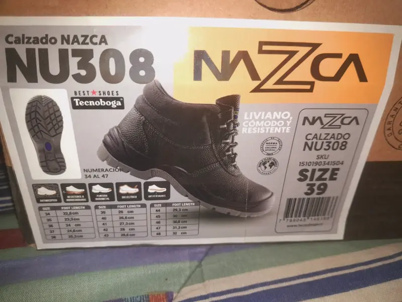 Zapatos de seguridad Nazca talla 39 - 5