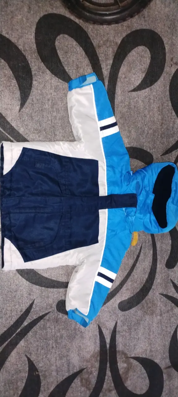 Chaqueta infantil azul y blanca - 1