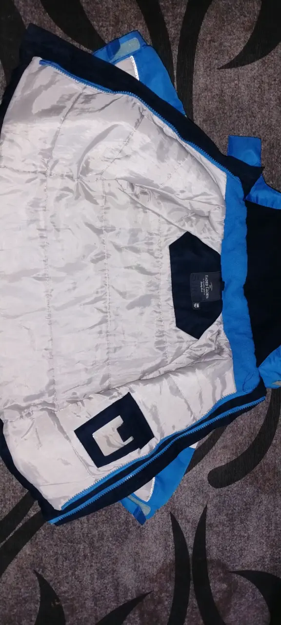 Chaqueta infantil azul y blanca - 3