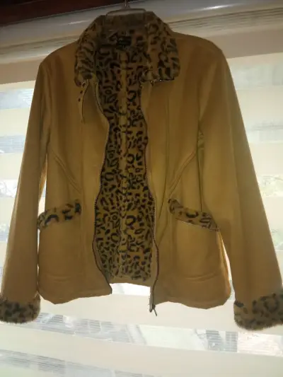 Chaqueta mujer con forro animal print - miniatura 1
