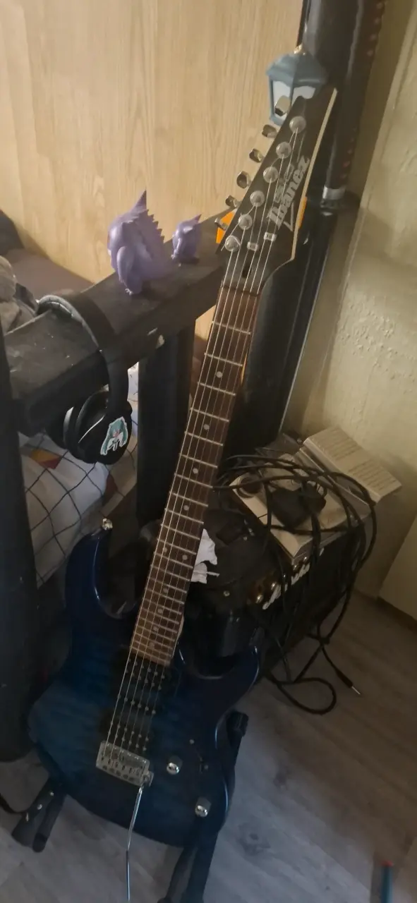 Guitarra eléctrica Ibanez azul
