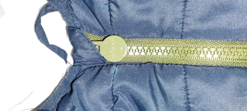 Parka infantil azul y verde - 2