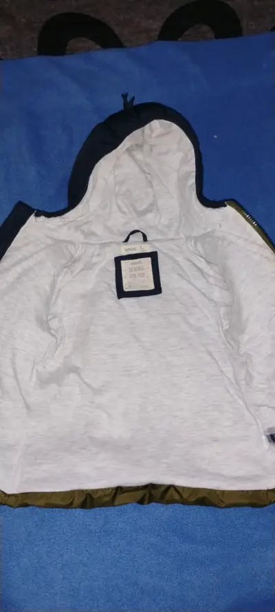 Parka infantil azul y verde - miniatura 3