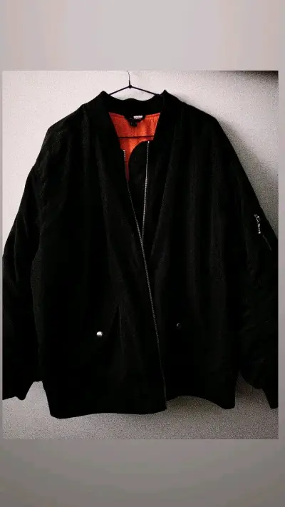 Chaqueta bomber negra unisex - miniatura 1