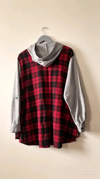 Sobrecamisa de punto a cuadros - miniatura 3