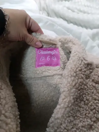 Abrigo infantil beige de lana - miniatura 2