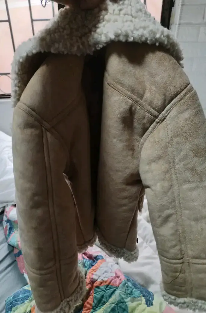 Abrigo infantil beige de lana - 3