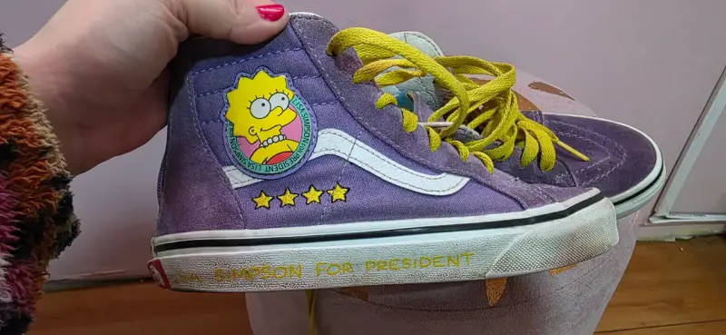 Zapatillas Vans moradas Lisa Simpson N°34 - 1