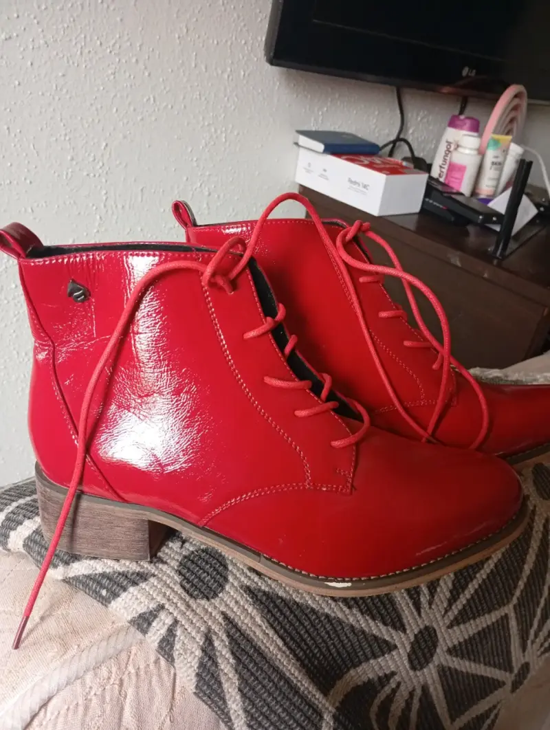 Botines rojos charol mujer - 1