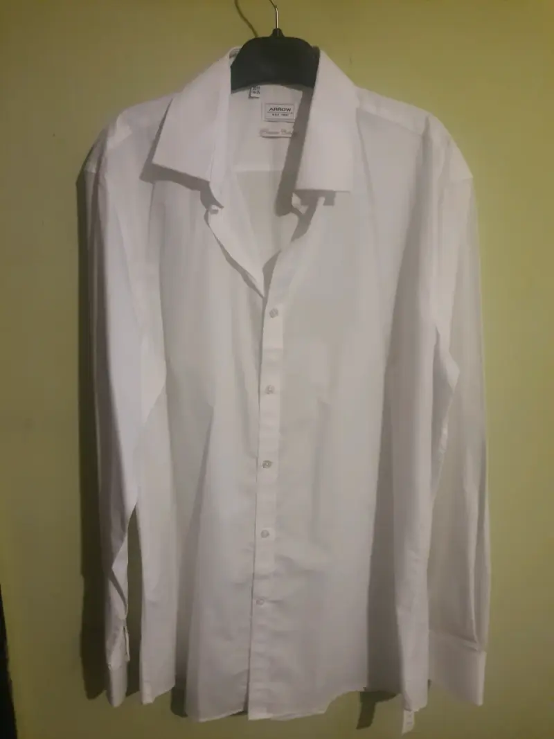 Camisa blanca manga larga arrow - 1