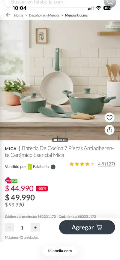 Set de ollas cerámica antiadherente - miniatura 2