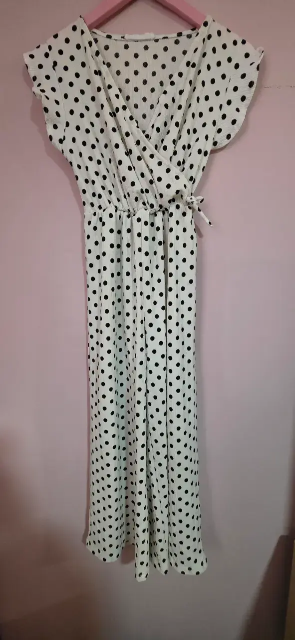 Enterito blanco con puntos negros talla 13-14 - 1
