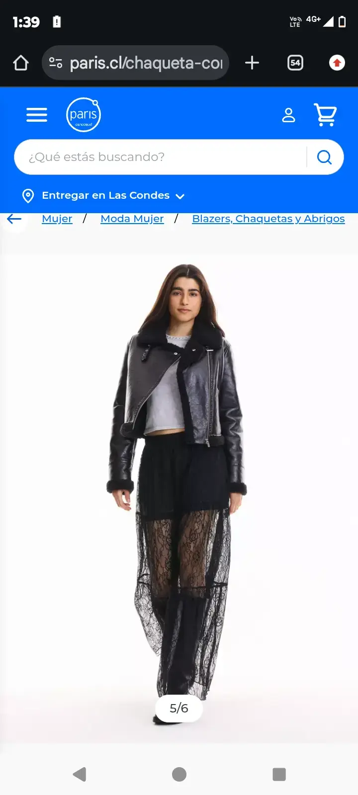 Chaqueta de cuero negra - 4