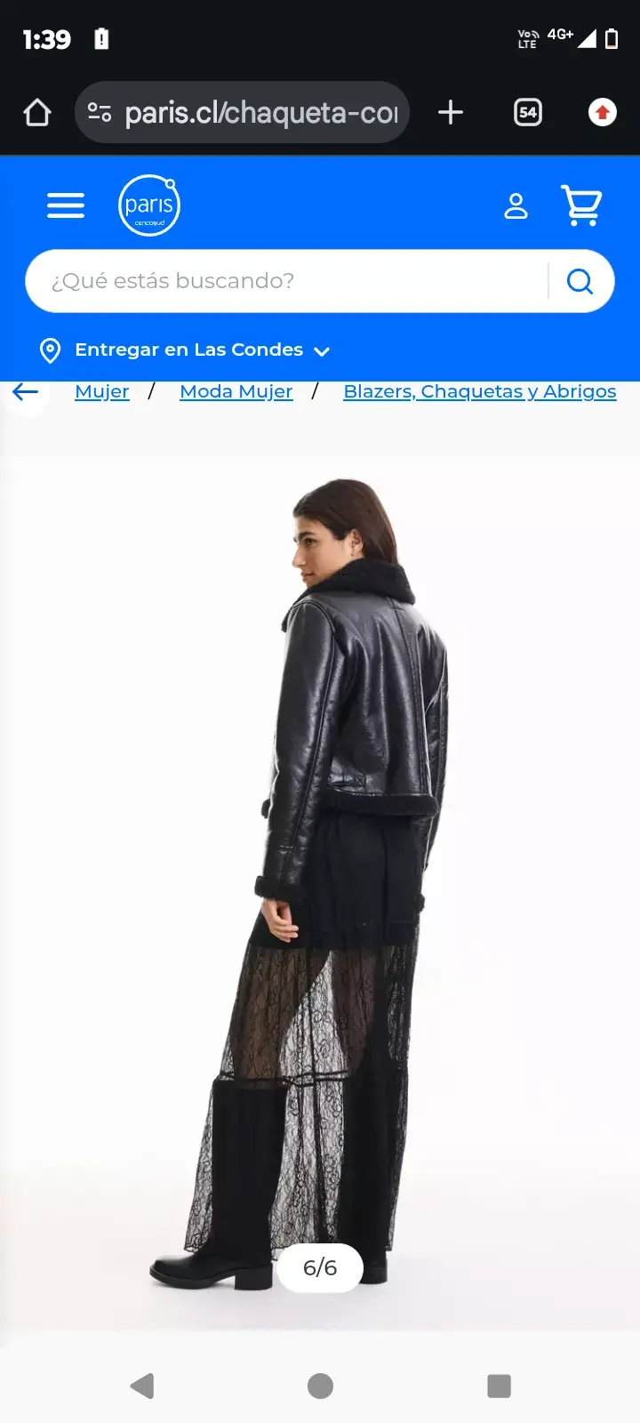 Chaqueta de cuero negra - 5