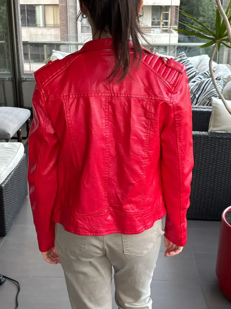 Chaqueta de cuero roja - 2