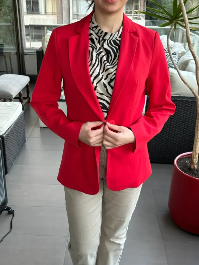 Blazer Rojo Mujer