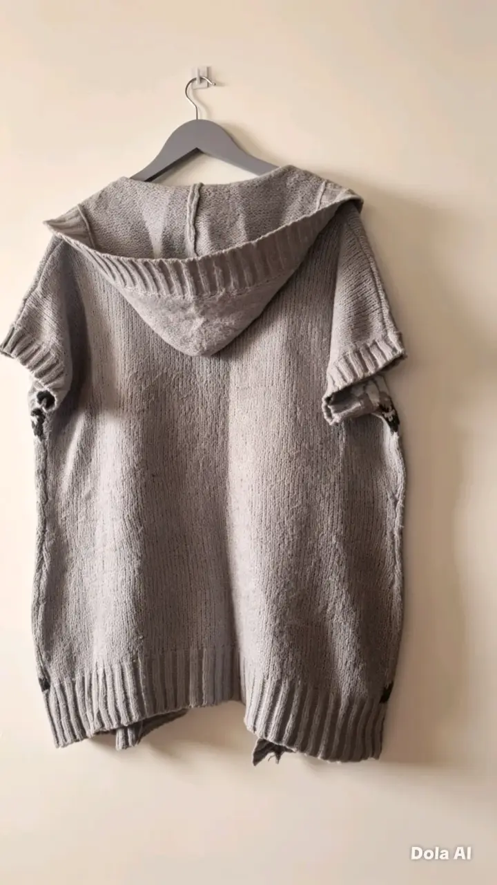 Cárdigan de punto gris - 3