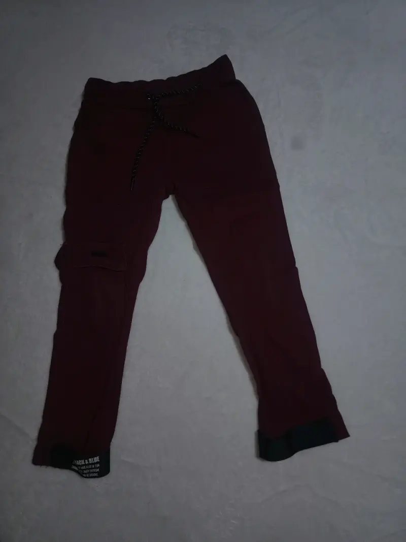 Pantalones jogger burdeos - 2