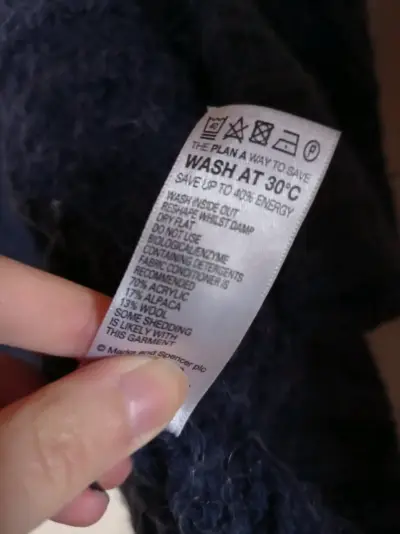 Cardigan azul de punto grueso - miniatura 3
