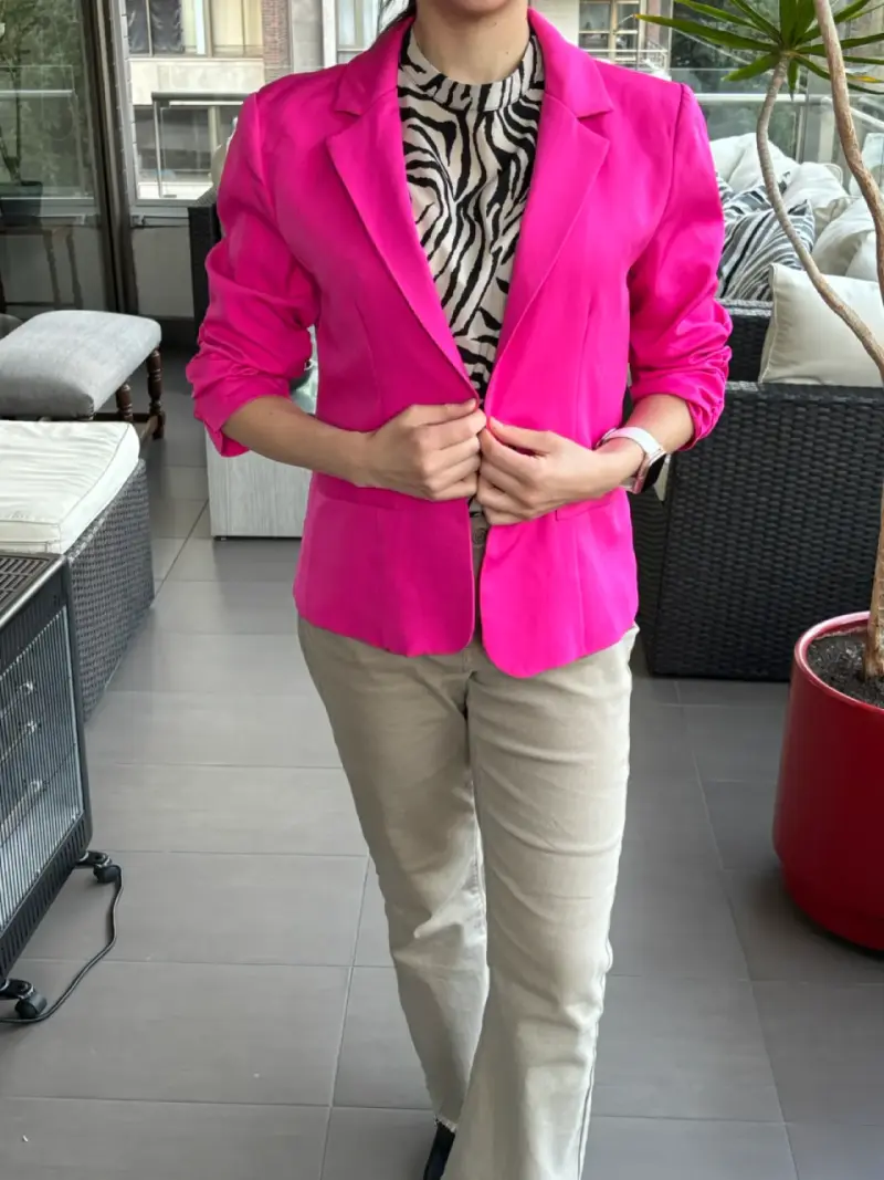 Blazer fucsia para mujer