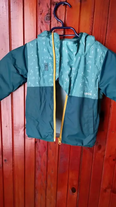 Chaqueta impermeable para niño verde - miniatura 1