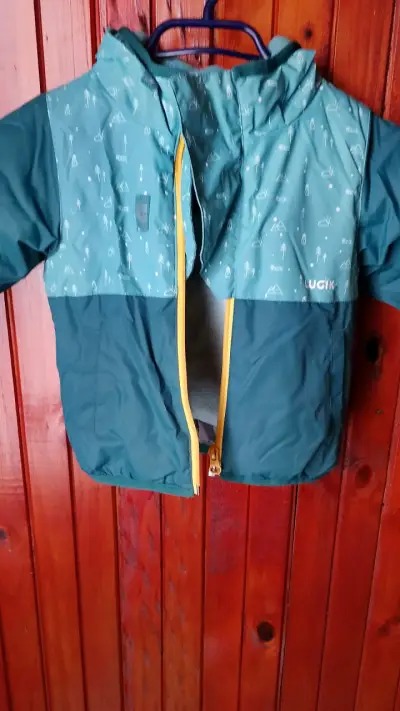 Chaqueta impermeable para niño verde - miniatura 3