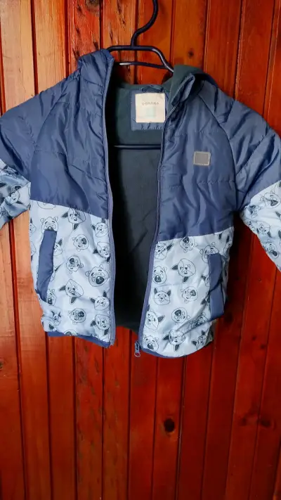 Chaqueta impermeable para niño verde - miniatura 4