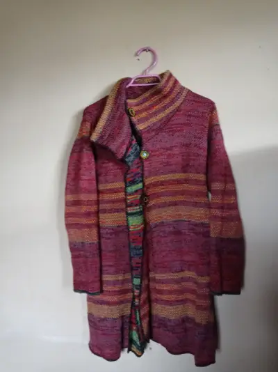 Abrigo de lana multicolor - miniatura 1