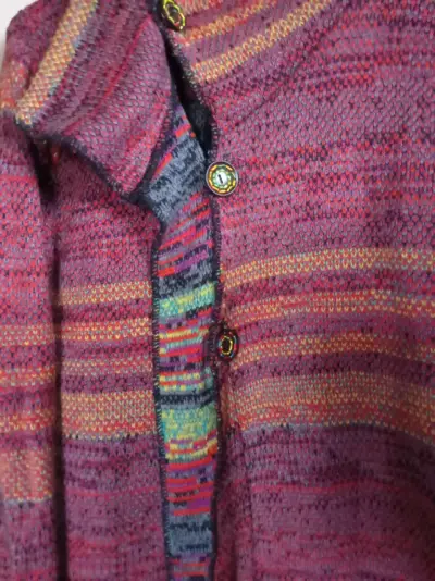 Abrigo de lana multicolor - miniatura 2