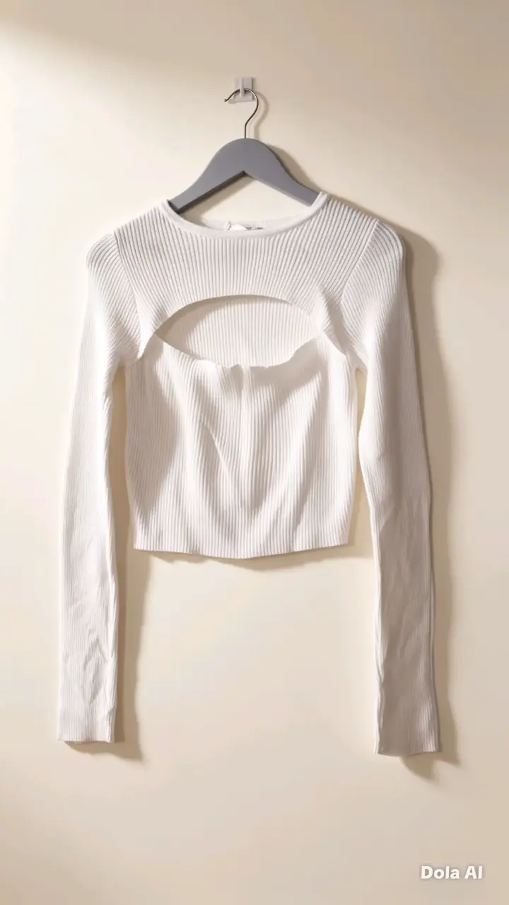 Crop top blanco de punto - 2