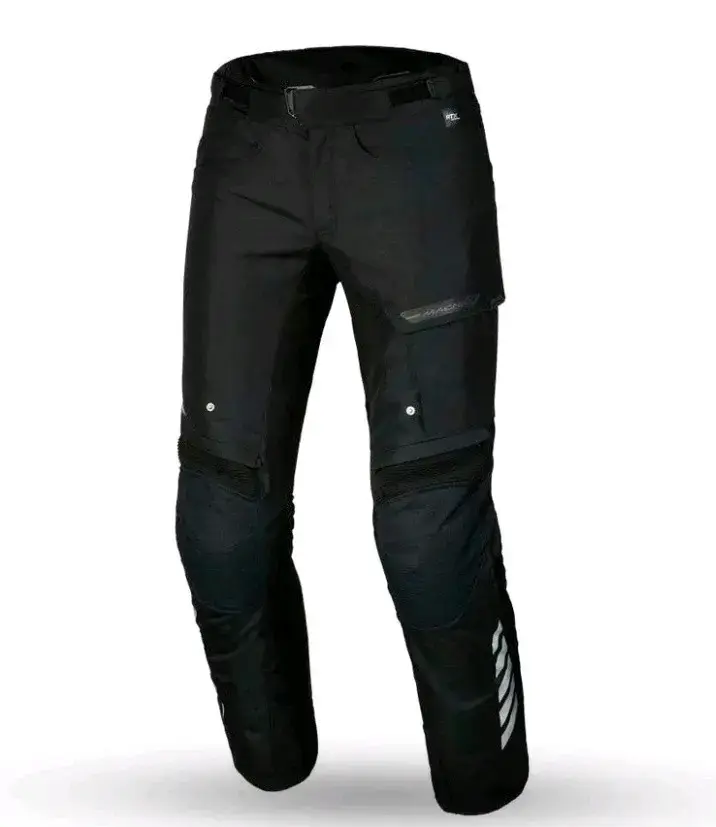 Pantalones de moto negros con protecciones - 1