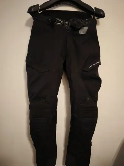 Pantalones de moto negros con protecciones - miniatura 2