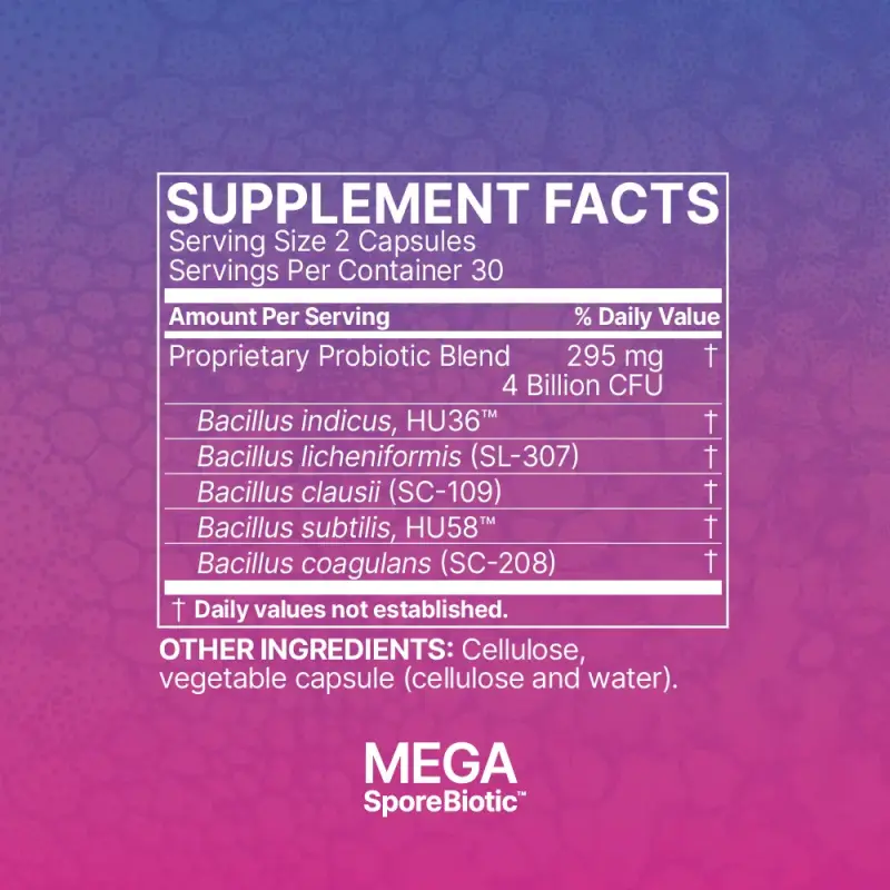 Suplemento probiótico MegaSporeBiotic - 5