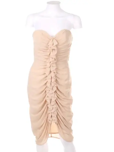 Vestido nude H&M Talla 34 - miniatura 4
