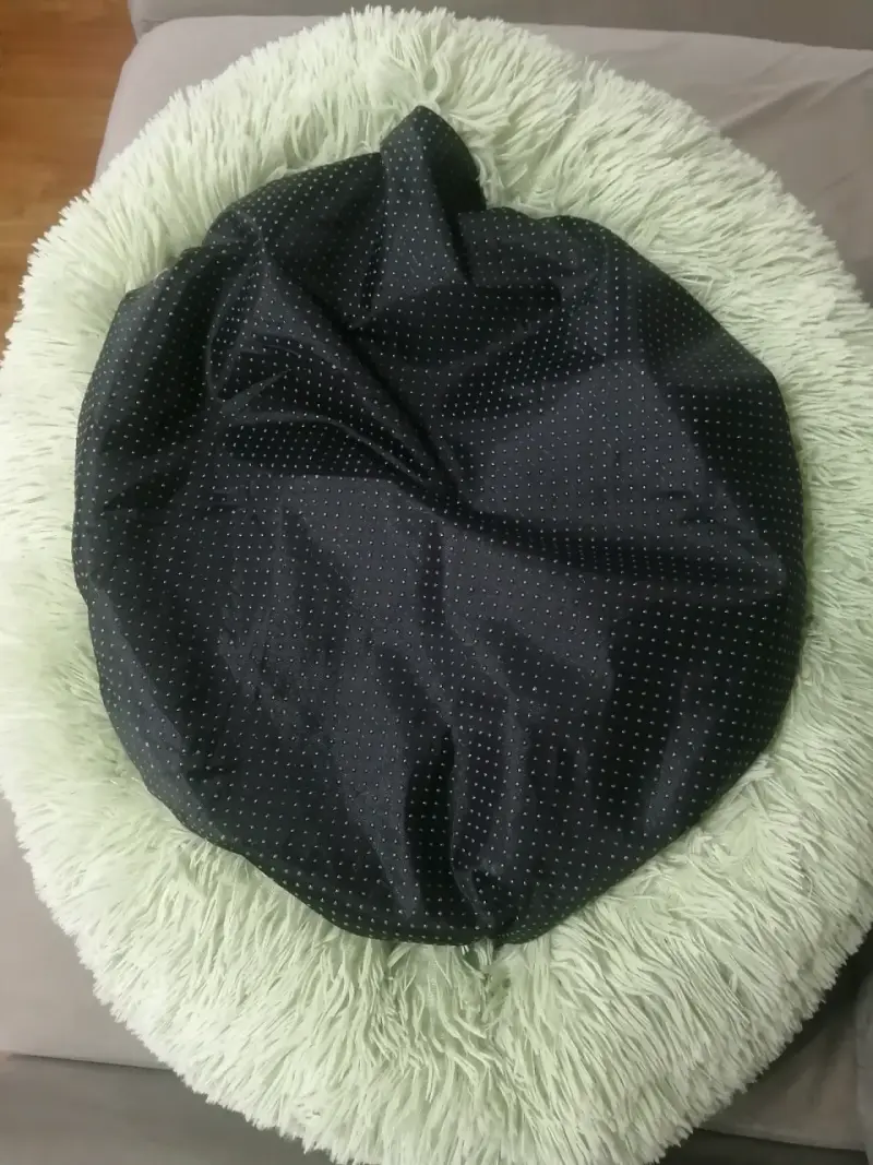 Cama redonda felpuda para mascota - 2